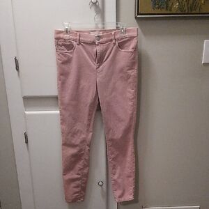 LOFT Ankle Cropped Jeans in Soft Pink